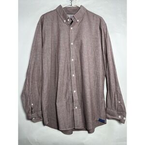 Alynn Classic Fit‎ Men's Button Down Shirt Maroon Size XXL Cotton Preppy EUC